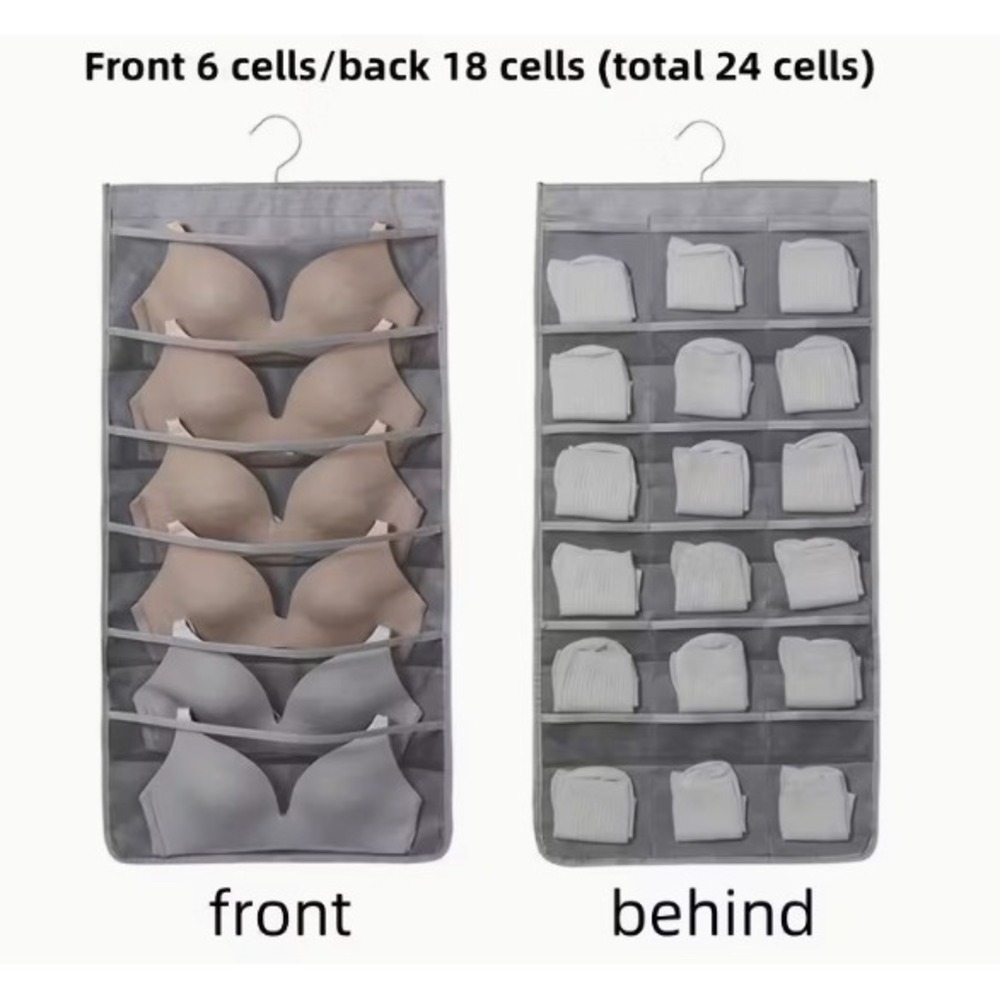 Set of 4 Hanging Double Sided Garment Organizer for Bras Underwear Etc‎